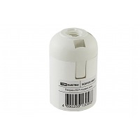 Патрон Е27 подвесной термостойкий пластик белый TDM