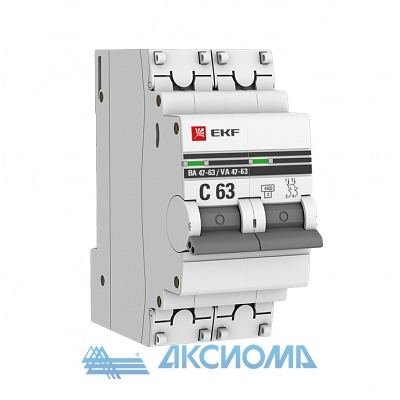 �������������� ����������� 2P 3� (C) 4,5kA �� 47-63 EKF PROxima