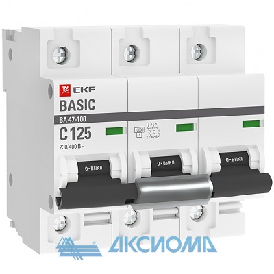   3P 125 (C) 10kA  47-100 EKF Basic