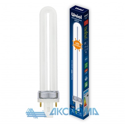  / G23 7W 630lm 4000K 235x32 LED-PL-7W/4000K/G23/FR PLZ03WH Uniel 