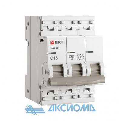 ����������� �������������� 3P 16� (C) 4,5kA �� 47-63N EKF PROxima