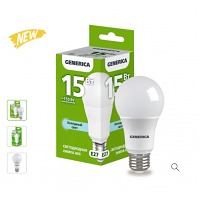 ����� ������������ A60 ����� 15�� 230� 6500� 1500�� E27 GENERICA  