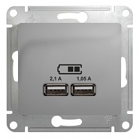 ������� USB A+A, 5�/2,1�, 2�5�/1,05� �������� GSL000333 Glossa Schneider Electric (1)