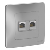 ������� �/� ������������ 2�RJ45 ���.5E �������� BLNIS045453 BLANCA Schneider Electric